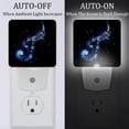 thumbnail image 2 of PhooArto Galaxy Blue Music Melody Plug in LED Night Light Auto Sensor Dusk to Dawn Decorative Night for Bedroom, Bathroom, Kitchen, Hallway, Stairs, Baby's Room, Energy Saving, 2 of 7