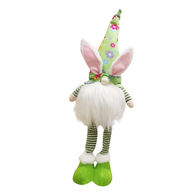 Toystoory Muñeca sin rostro Feliz Pascua, muñeca encantadora, regalos de Pascua para niños, decoración de conejito de Pascua para el hogar, mesa, Kits de decoración para fiestas Verde con piernas Toystoory HA003433-03