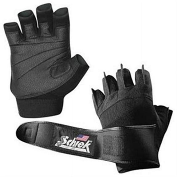 Schiek Sports H-540PS-M Pink Womens Gel Lifting Gloves with Wrist Wraps - S-M