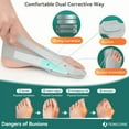 thumbnail image 2 of SUWU 1 Pair Corrector for Women Men, Socks in Shoes with Gel Cushion Pads for Big Toe, Adjustable Toe Corrector Sleeves with 4pcs Fixing Plates for Day Night Support Fix Bunions, 2 of 9