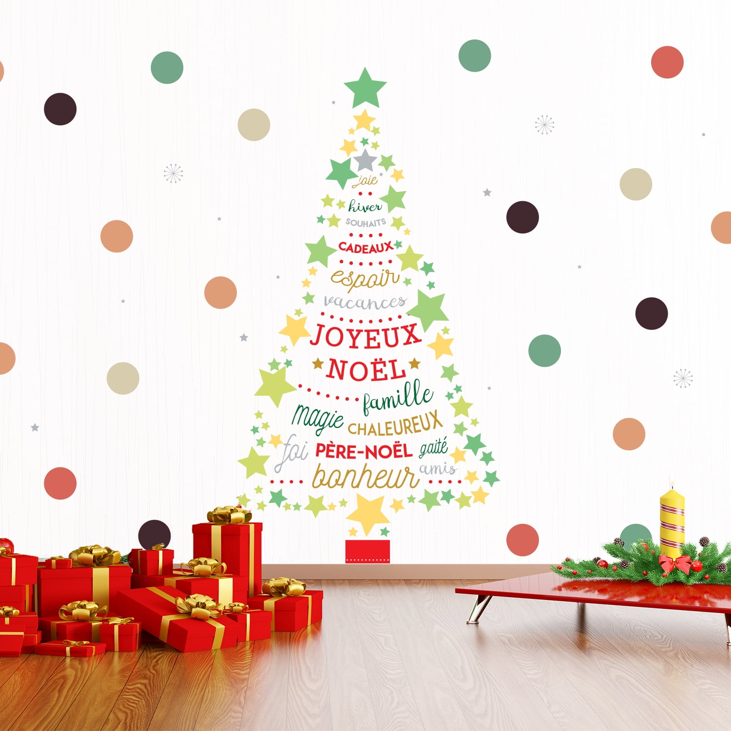 Walplus French Christmas Wall Stickers Wall Art Decals Room Home Decorations Walplus French Christmas Wall Stickers Wall Art Decals Room Home Decorations