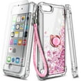 thumbnail image 6 of Nagebee Case for iPod Touch 7th 6th 5th Generation, iPod Touch 7 6 5 Gen with Screen Protector, Liquid Glitter Floating Bling Diamond [Ring Holder & Wrist Strap] Women Girls (Rose Gold), 6 of 6