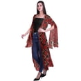 thumbnail image 3 of Moomaya Cardigan Long en Georgette de Viscose Imprimée à Manches Fendues pour Femmes, 3 of 5