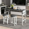 thumbnail image 2 of Costway Bar Table with Power Outlets Counter Height Table with Storage Compartments Wooden Grey, 2 of 11
