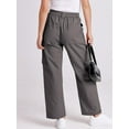 thumbnail image 4 of Women's Cargo Pants High Waisted Baggy Multiple Pockets Casual   Relaxed Fit Y2K Trousers, 4 of 16