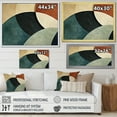 thumbnail image 5 of Designart "Swirls of Abstract Echoes I" Extra Large Abstract Framed Wall Art - Transitional Green Abstract Collages Bedroom Framed Canvas Wall Art, 5 of 7