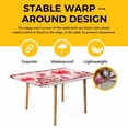 thumbnail image 4 of Pink Valentine's Day Table Cloths for 5 Foot Rectangle Tables, Love Heart Roses Gnomes Truck Patio Waterproof Elastic Fitted Tablecloths, Washable Rectangular Table Cover for Camping, 4 of 8