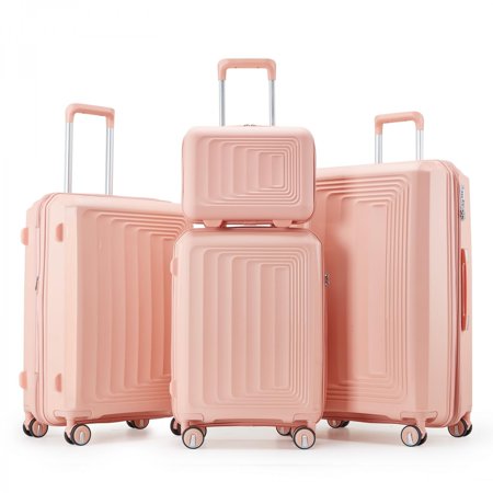 Hardside Luggage Sets of 4, Expandable 25% Storage Space Carry On Luggage for Travel, 14/20/24/28 Inch 4 Pcs Suitcase Set with Aircraft Wheels and TSA Lock, ABS + PP Lightweight Hardshell Suitcases