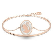 Swarovski Signum Bangle Swan, White, Rose Gold-Tone Plated -5628568