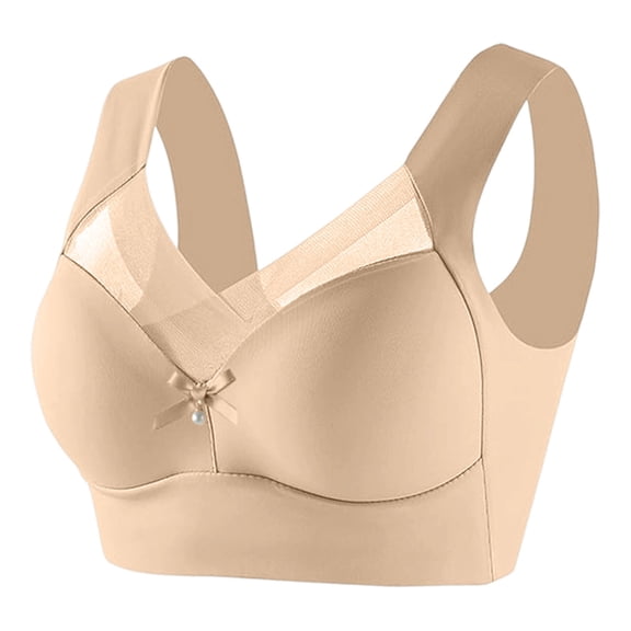 Bras for Women Full Coverage Large Strapless Lace Tank Top Underwear Thin Side Fold Side Breast Gather Adjustable Push Up Comfortable Bra