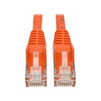 Tripp Lite Cat6 Gigabit Ethernet Snagless Molded Patch Cable UTP Orange RJ45 M/550Mhz 2Ft 2' (N201-002-OR)