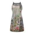 thumbnail image 4 of SMihono Robe d'Été Grande Taille pour Femmes 2023 Mode Col Rond Sans Manches Ajourée 0ut Robe à Bretelles Imprimée, 4 of 4