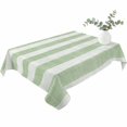thumbnail image 2 of Sage Green Striped Table Cloth Waterproof Tablecloths, Farmhouse Vintage Stripes Tablecloth Dining Table Cover for Kitchen Party Tabletop Outdoor, Rectangle Tablecloth 52x70 Inch, 2 of 9