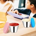 thumbnail image 3 of Visland 50 ml Dipping Sauce Cup Good Sealing Leakproof Convenient Anti-rust Dipping Sauce Portable Reusable Sauce Container with Silicone Lid for Restaurant, 3 of 8