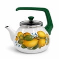 thumbnail image 3 of STPgoods Juicy Lemons Enamel Kettle 2.3 Qt (2.2 L) Enameled Aluminum Stovetop Kettle Vintage Teapot for Stove Top, Yellow, 3 of 5