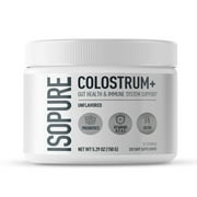 Isopure Colostrum + Gut Health & Immune System Support, Unflavored, 30 servings