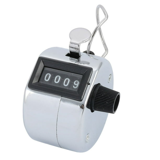Hand Tally Counter 4 Digit Number Handheld Metal Mechanical Counter Lap ...