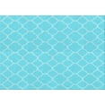 thumbnail image 1 of Ahgly Company Indoor Rectangle Patterned Bright Turquoise Blue Area Rugs, 5' x 7', 1 of 6