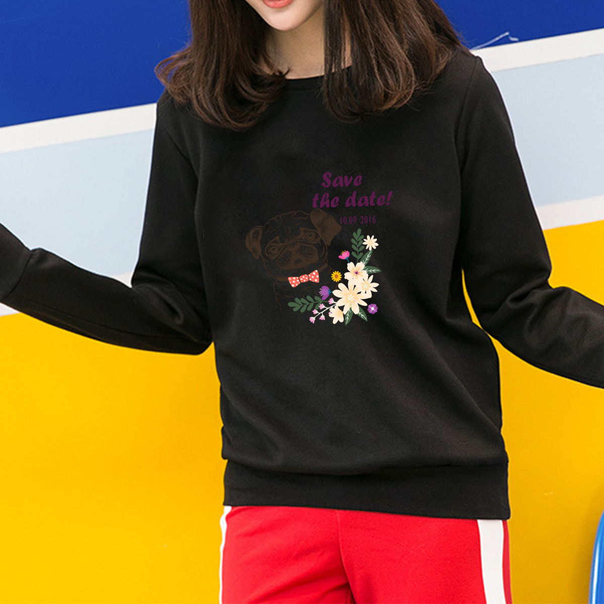 —pngtree—vector Painted Dogs 811479 Women's Sweatshirts Hoodies 