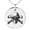 Silver, variant on Stainless Steel Iconic Pirate Crossbones Skull Engraved Small Medallion Circle Charm Pendant Necklace