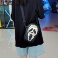 thumbnail image 1 of Bolso de mano de cuero unisex con correa ajustable PU con cremallera Sling Bag Halloween Candy Bag, 1 of 6