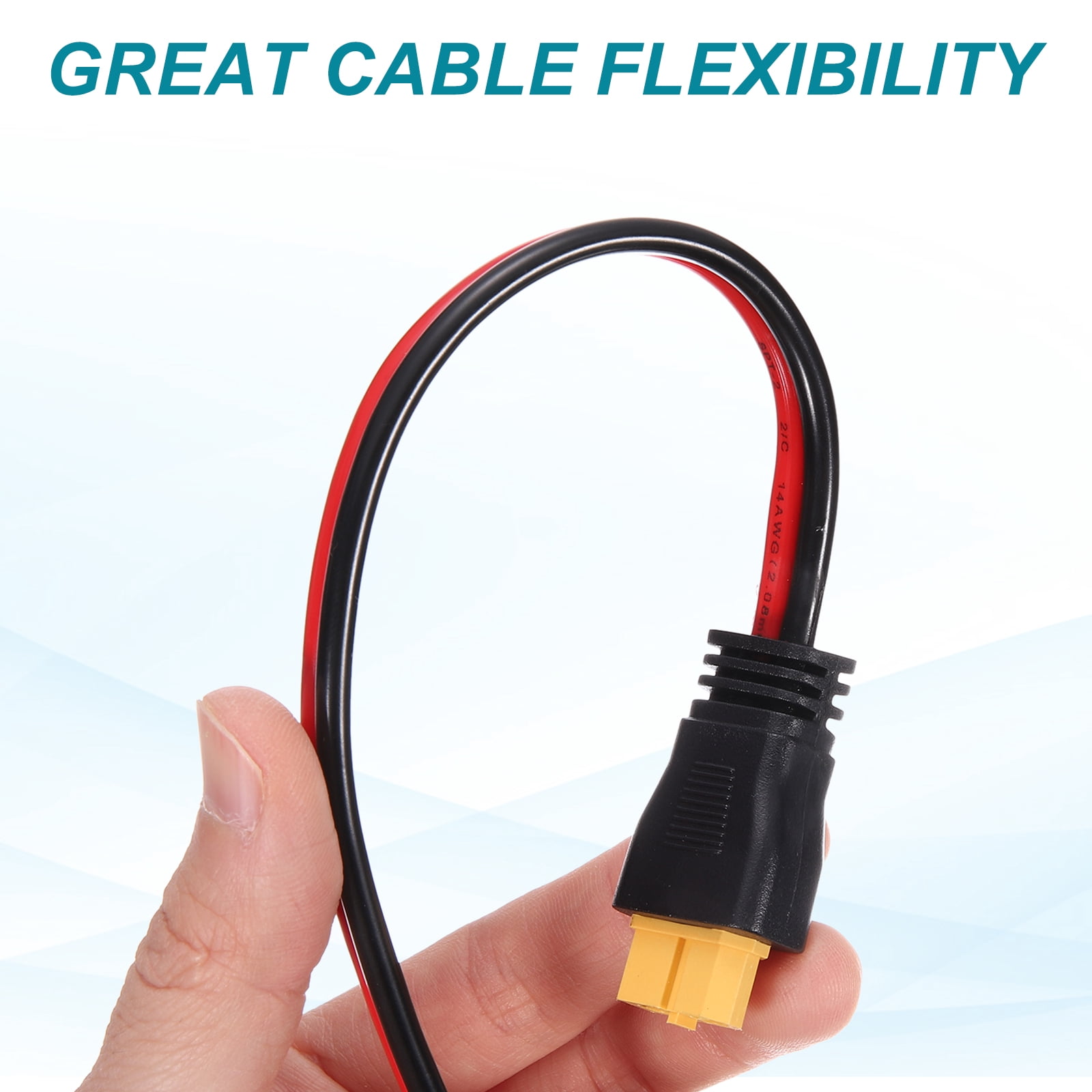 Uxcell 300VDC XT60 Extension Cable, 12AWG 10FT XT60i Female to XT60 Male Connector Cable for RC Battery Portable Power Station Solar Panel FPV Drone