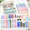 Blue, variant on Purple Foldable Pencil Case All-in-One Aesthetic Stationery Set