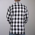 thumbnail image 2 of Hot Leathers FLM2004 Men's Black and White Long Sleeve Flannel Shirt 2X-Large, 2 of 2