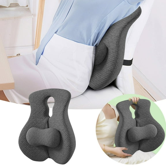 Orthopedic Lumbar Support Pad for Gaming Chairs and Use - Adjustable Backrest Pillow Cushion for Comfort