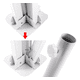 thumbnail image 4 of Base Para Sombrilla Playa Jardin + Bolsa, Plegable Resistente, Blanco, 4 of 5