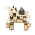 thumbnail image 1 of Shisuyan 1PC Wooden 24 Countdown Christmas Calendar Sleigh Calendar Decor, 1 of 9