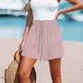 thumbnail image 4 of BLVB Womens Shorts Lightweight Bermuda Shorts for Women Drawstring Casual Summer Beach Shorts with Pockets, 4 of 7