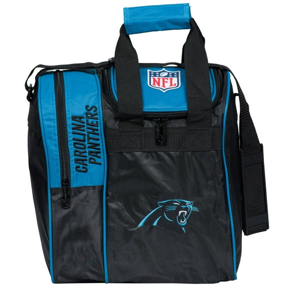 Carolina Panthers Single Bowling Ball Tote Bag with Shoe Compartment
