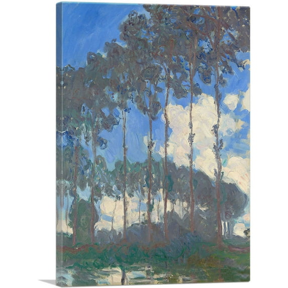 ARTCANVAS Poplars on the Epte Canvas Art Print by Claude Monet - Size: 40" x 26" (1.50" Deep)