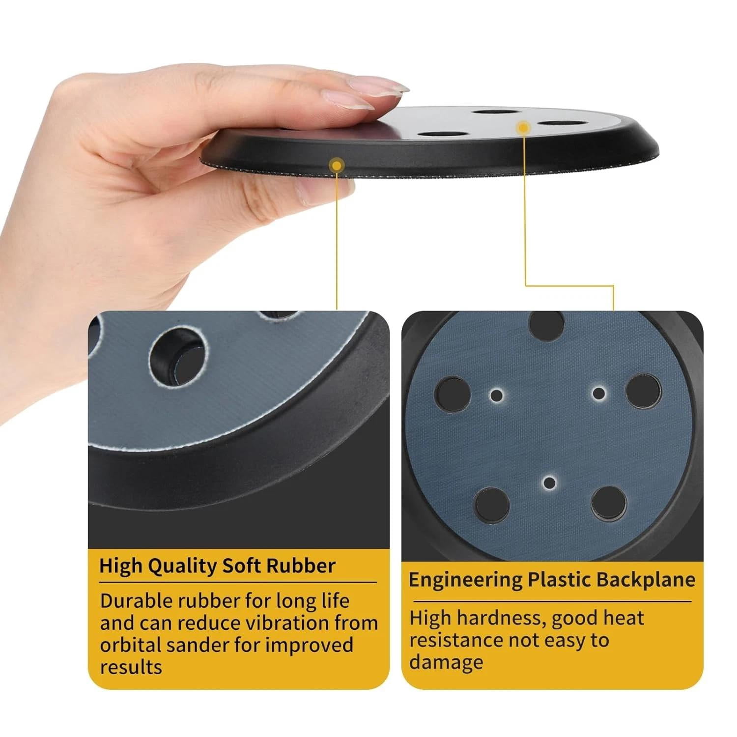 Orbital Sander Replacement Pad 5 Inch 2 Pack for Porter Cable Random Orbit Sa...