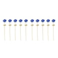thumbnail image 1 of Injueey 5 Pieces Artificial Anemone with Leaves Bouquet Silk Touch Long Decor Stems Bride Real Flower Wedding Decoration Type4 NO4, 1 of 6
