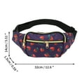 thumbnail image 3 of Unique Bargains 1 Pc Fanny Pack Strawberry Pattern Waist Bag Purple, 3 of 6