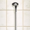 AquaSense Knurled Chrome Grab Bar with Rotating Flange, 16 Inches/40.64 Cm