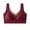 Red-A, variant on Women Plus Size Wireless Bra, Front Closure, Fixed Cups, Gathered Support, Seamless Beauty Back Comfort Daily Underwear Purple-A XL(XL)