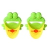 Coffix 2pcs Frog Shape Bathroom Faucet Extenders for Kids Washing Hands (Green)