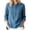 *Navy, variant on VBVC Women's 3/4 Sleeve Henley Blouses , Ladies' Mandarin Collar Half Button Shirts , Casual Loose Fit Tunic Tops For Women, S-2XL