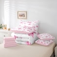 thumbnail image 6 of Castle Fairy Kids Kawaii Cherry Bow Twin Bedding Sets,Dreamy Bowknot Bedding Comforter Set, 6 of 8