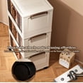 thumbnail image 5 of 45"H Stackable Storage Cabinet with Doors & Wheels, Adjustable 5 Tier Plastic Organizer Bin for Home, Office, Garage Storage, White, 5 of 7