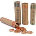 900 Crimped end Preformed Cartridge Assorted Coin Wrappers Tubes for s ...