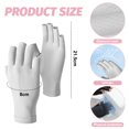 thumbnail image 3 of 2 pares de guantes de verano de seda helada con protección solar para mujer, guantes transpirables para conducir y andar en bicicleta al aire libre, sin dedos, 3 of 7