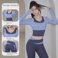 thumbnail image 5 of Conjunto de dos piezas de ropa deportiva ajustada de secado rápido para mujer, para correr, fitness, yoga y manga larga, 5 of 5
