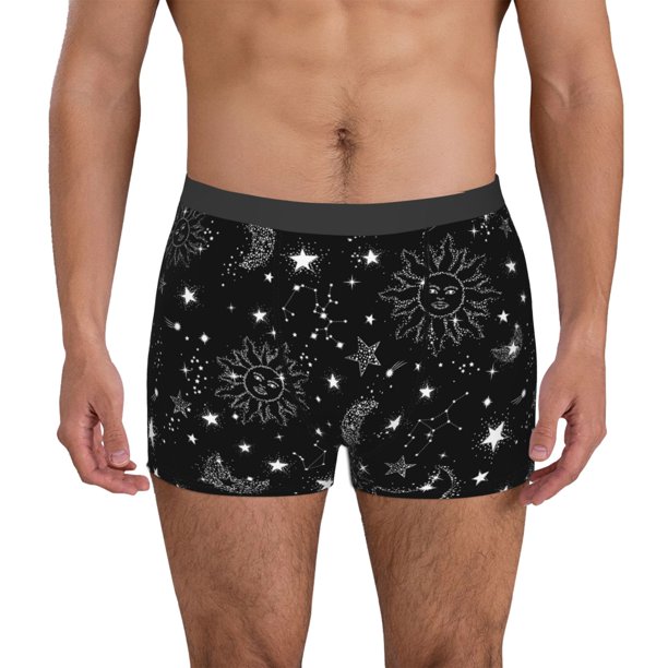 Fotbe Space Galaxy Calzoncillos Tipo Boxer con Bolsa de Soporte Total para Hombre, X-Temp Fresco, Transpirable y de Secado Rápido-Medium