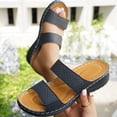 thumbnail image 4 of Orthopedic Sandals for Women Arch Support Slip on Slides Breathable Hollow out Slippers Comfortable Infoor Outdoor Walking Shoes Black Size 6.5, 4 of 7