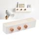 thumbnail image 1 of Estante para llaves perfecl Madera y plástico blanco, 1 of 8