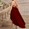 thumbnail image 4 of Nmnitkp Fall Wedding Guest Dresses for Women Show Off Your Figure Solid Color Women's Plus Size Sleeveless Round Neck Front Split Long Maxi Wrap Dress, 4 of 4